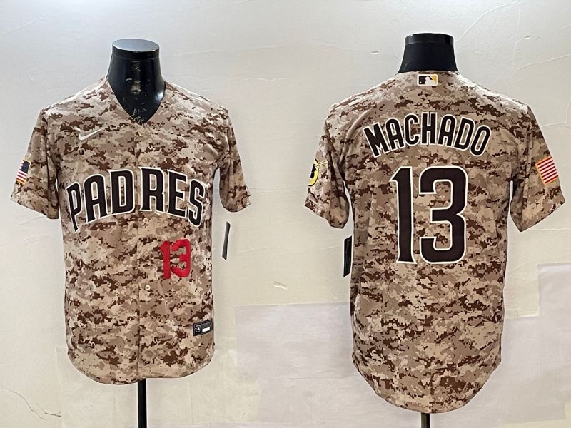 Men San Diego Padres #13 Machado Camo Game 2025 Nike MLB Jersey style 9->san diego padres->MLB Jersey